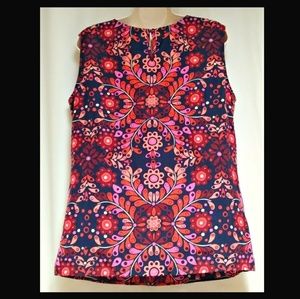 Merona Tops - Sleeveless Top Fuchsia Orange Pink Navy Size Large Merona Tops - Sleeveless Top Fuchsia Orange Pink Navy Size Large
